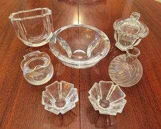 Baccarat, Tiffany, Kosta Boda and Orrefors Crystal.