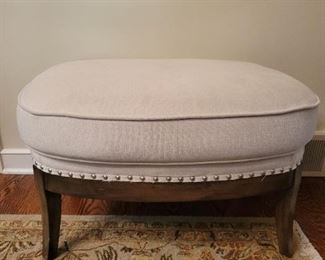Footstool by Arhaus.