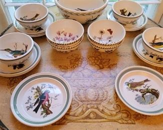 Portmeirion Dinnerware. Round Painted Table with lockable draw..