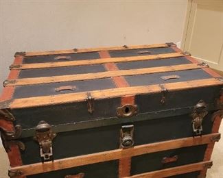 Flat Top Steamer Trunk.