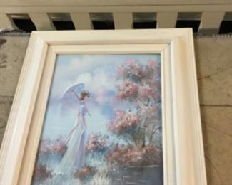 Framed signed oil painting