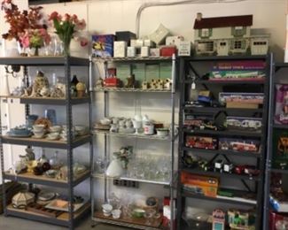 Glassware, collectibles, Toys, trucks, Barbies, dolls