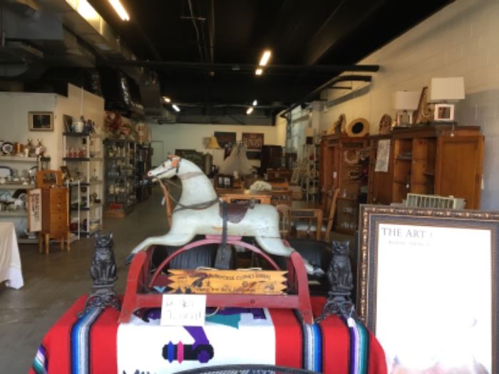 View of the entrance to warehouse