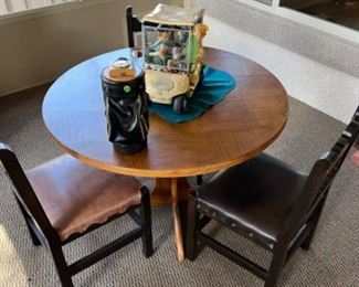 Table and Three Chairs, Golf Collectibles