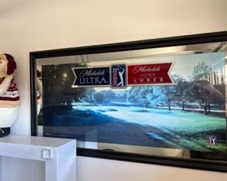 Glass Michelob Golf Ad