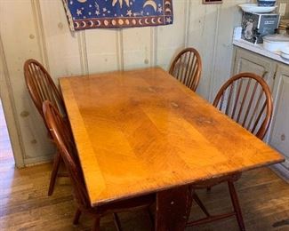 rough table and 4 chairs