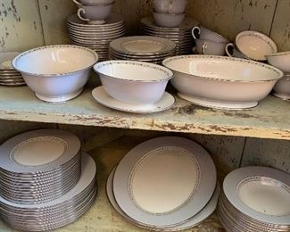 Franciscan Crown Jewel Masterpiece China -grey and sliver