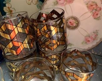 Midcentury bar glasses