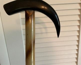 Bamboo and horn walking stick