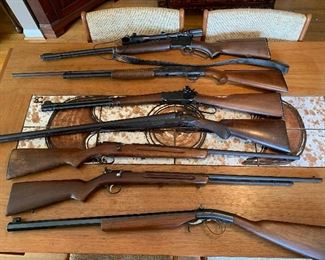 7 vintage rifles