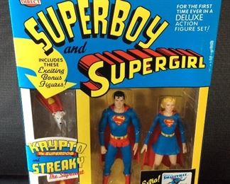 DC DIRECT THE CLASSIC SILVER AGE OF SUPERBOY & SUPERGIRL DELUX ACTION FIGURE SET,