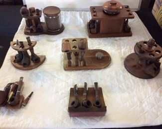 VTG. TOBACCO PIPES & STAND HOLDERS