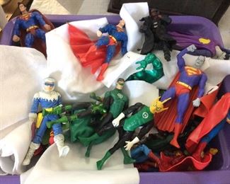 DC COMIC HERO ACTION FIGURES SUPERMAN, MR.FREEZE, GREEN LANTERN, THE FLASH, AQUAMAN