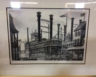 1978 SIGNED ALAN JAY GAINES ‘’ROBERT E. LEE''
STEAMBOAT ETCHING,