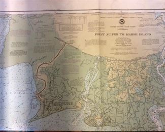 LARGE WATERWAY CHARTS & MAP COLLECTION, MOSTLY UNITED STATES AREAS,  EAST COAST, GULF OF MEXICO, WEST COAST