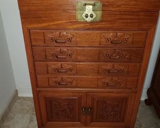 Rosewood flatware chest