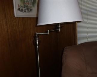 Silver Tone Floor Lamp