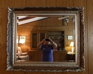 Vintage Silver Large Mirror