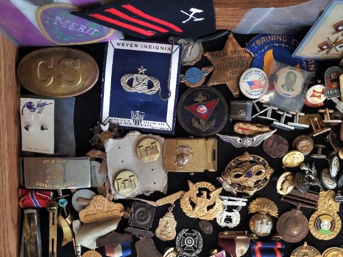 Vast array of medals, badges, and insignia