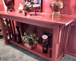 Mission-style console table