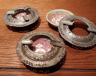 Antique oriental ashtrays