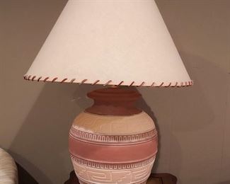 Vintage Southwest-style jar lamp