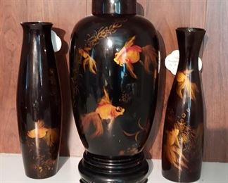 Vintage lacquer vases