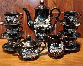 Vintage oriental Dragon tea set