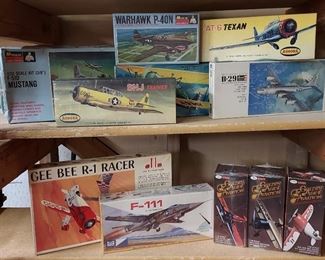 Vintage models, some factory sealed