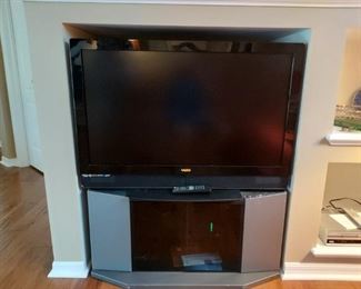 46" Vizio with storage cabinet
