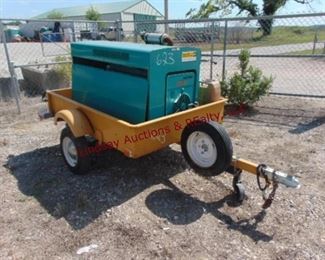 Onan diesel generator Mod: 12.OD.JC-18R/16218AC (RUNS), 12,000 KW, 272 hours, on s.a. trailer 5' 8" x 4' 7" w/ 2" ball