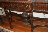 Carving under Buffet and table with leaf seats 12+