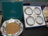 Towle Silverplate Wine/ Champagne Coaster, Silverplate & Crystal Coasters