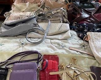 Leather handbags galore