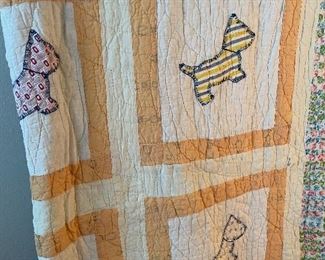Vintage Scottie dog quilt