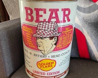 Collectible Bear Bryant tin