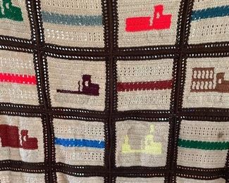 Hand crocheted afghan