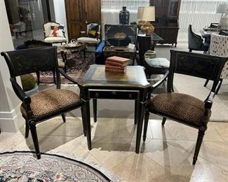 vintage chairs and table