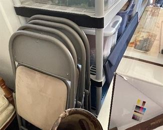 Suede style Folding chairs  vintage golf Clubs