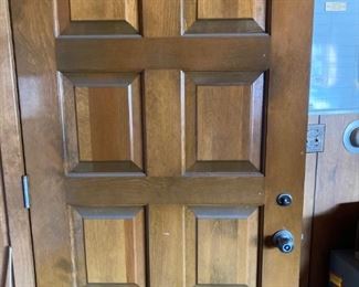 Solid wood locking office doors,back, 7 each
