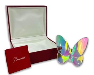 Baccarat Butterfly Paperweight In Box