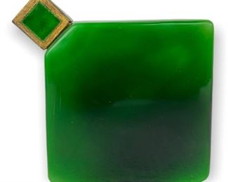 Baccarat Green Art Deco Parfume Bottle