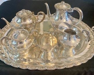 Sterling Tea Set with Tray