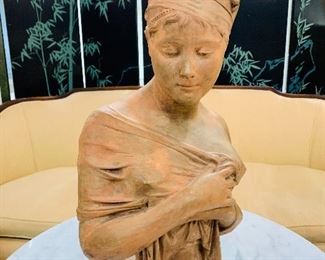 19th Century Terra-cotta French Bust