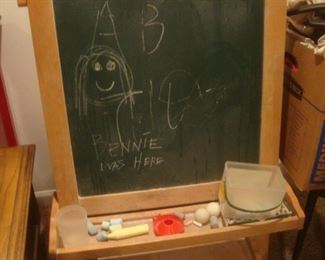 Chalkboard and easel