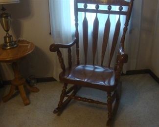 Robinson Furniture Mfg  stenciled maple rocker