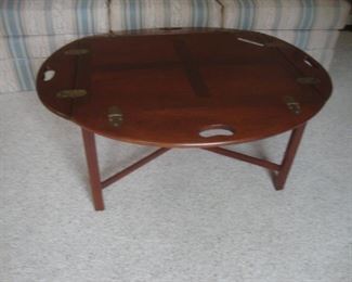 Solid mahogany butler's coffee table