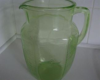 Green depression glass