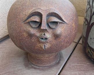 Large Face on terra cotta - appx 14" h