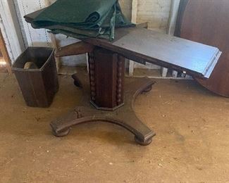 Base to the table top you see in the next picture.  Also the table for the seven chairs I posted with the gold fabric.  